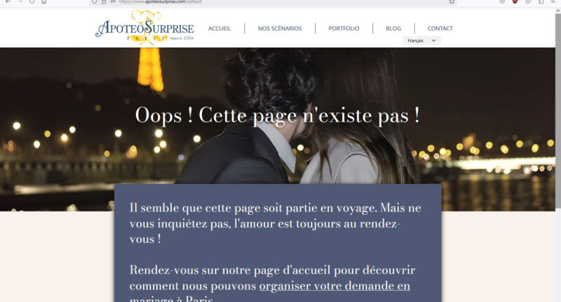 ApoteoSurprise, organisation de demandes en mariage à Paris